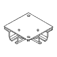 Ceiling Mount Curtain Partition 90° Corner Connector Equipment World