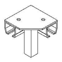 Floor Mount Curtain Partition 90° Corner Connector Equipment World
