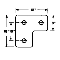 Molded Rubber Dock Guards, Rubber, 18" W x 4" D x 18" H Equipment World