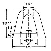 D&eacute;fenses de quai en caoutchouc refoul&eacute;, Caoutchouc, 4-1/2" la x 12" lo x 3-3/4" p Equipment World
