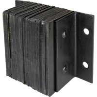 Laminated Dock Bumpers, Horizontal, Rubber, 12" W x 6" D x 10" H Equipment World