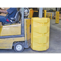 Column Protectors, 6-1/4" x 6-1/4" Inside Opening, 23-1/2" L x 23-1/2" W x 39-1/2" H, Yellow Equipment World