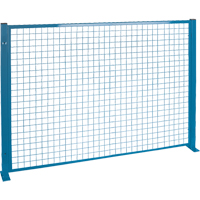 Protecteurs de p&eacute;rim&egrave;tre - Style treillis m&eacute;tallique, 4' h x 8' la, Bleu Equipment World