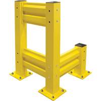 Barri&egrave;re de s&eacute;curit&eacute; de qualit&eacute; industrielle, Acier, 19" lo x 12" h, Jaune s&eacute;curit&eacute; OSHA Equipment World