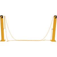Syst&egrave;me de bornes de protection et chaînes pour quai, Acier, 42" h x 6-5/8" la, Jaune Equipment World