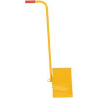 Ergo Handle Wheel Chock, Steel, Yellow, 8" W x 10-3/4" D x 9-1/8" H Equipment World