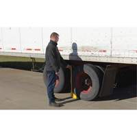 Ergo Handle Wheel Chock, Steel, Yellow, 8" W x 10-3/4" D x 9-1/8" H Equipment World