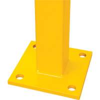 Poteau de coin pour garde-corps l&eacute;gers, Acier, 42" h, Jaune s&eacute;curit&eacute; OSHA Equipment World