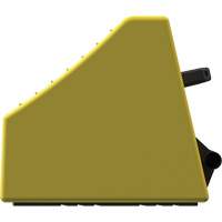 Checkers Safety Heavy-Duty Ultra Class Mining Wheel Chock, HDPE, Yellow, 14-1/2" W x 17-1/2" D x 16" H Equipment World