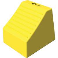 Checkers Safety Heavy-Duty Ultra Class Mining Wheel Chock without Bracket, HDPE, Yellow, 14-1/2" W x 17-1/2" D x 16" H Equipment World