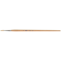 Pure White Bristle Round Marking Paint Brush, 3/16" Brush Width, White China, Wood Handle Equipment World