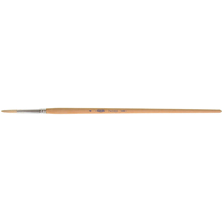 Pure White Bristle Round Marking Paint Brush, 7/32" Brush Width, White China, Wood Handle Equipment World