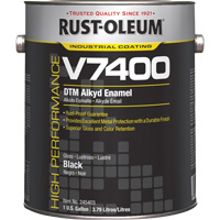 High-Performance V7400 System 340 VOC DTM Alkyd Enamel, Black, High-Gloss, Gallon Equipment World