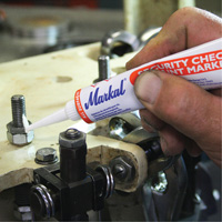 Security Check Paint Marker, 1.7 oz., Tube, White Equipment World