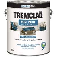 Tremclad&reg; Water-Based Rust Paint, 3.78 L, Gallon, Black Equipment World