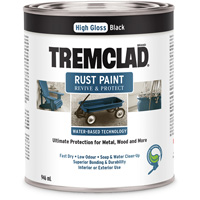 Tremclad&reg; Water-Based Rust Paint, 946 ml, Can, Black Equipment World