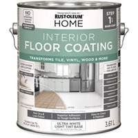 Home Interior Floor Coating System Base Coat, 3.61 L, Water-Based, Very Flat, Tint Base/White Equipment World