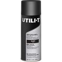 UTILI-T General Purpose Enamel Spray Paint, Black, Gloss, 10 oz./283 g, Aerosol Can Equipment World