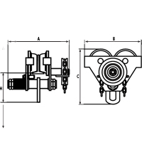 Chariots ajustables, 1000 lb (0,5 tonne) Capacit&eacute;, 2-11/16" - 5-1/4" Equipment World