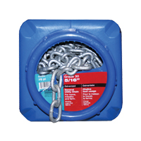 Hot-Dipped Galvanized Chains, Carbon Steel, 5/16" x 75' (22.9 m) L, Grade 30, 1900 lbs. (0.95 tons) Load Capacity Equipment World