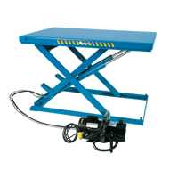 LoProfile Electric-Hydraulic Scissor Lift Table, Steel, 32-1/2" L x 23-1/2" W, 550 lbs. Capacity Equipment World