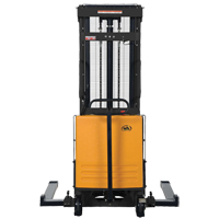 Fork Lift Stacker, Electric Operated, 2000 lbs. Capacity, 118" Max Lift Equipment World