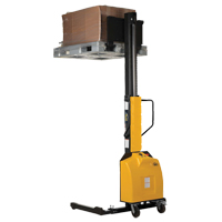 Narrow Mast Powered Lift Stacker, Electric Operated, 1500 lbs. Capacity, 98" Max Lift Equipment World