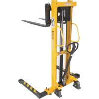 Manual Hydraulic Stacker, Hand Pump Operated, 2000 lbs. Capacity, 63" Max Lift Equipment World