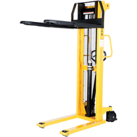 Manual Hydraulic Stacker, Hand Pump Operated, 2000 lbs. Capacity, 63" Max Lift Equipment World
