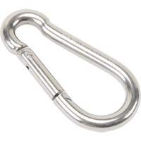 Stainless Steel Snap Hook, 770 lbs (0.385 tons) Working Load Limit, 3/8" Size, 5/8" Eye LW277 | Equipment World