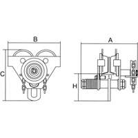 Chariot r&eacute;glable avec plaques de s&eacute;curit&eacute;, 1000 lb (0,5 tonne) Capacit&eacute;, 2-5/16" - 4-14/16" Equipment World