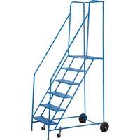 CSA-Certified Rolling Step Ladder, 6 Steps, 22" Step Width, 55" Platform Height, Steel Equipment World