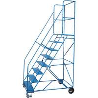 CSA-Certified Rolling Step Ladder with Locking Step, 8 Steps, 30" Step Width, 72" Platform Height, Steel Equipment World
