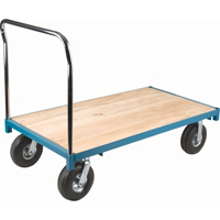 Heavy-Duty Platform Truck, 48" L x 24" W, 1200 lbs. Capacity, Pneumatic Casters Equipment World
