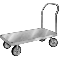 Aluminum Platform Truck, 24" W x 36" L, 2000 lbs. Cap., Rubber Wheels Equipment World