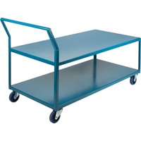 Heavy-Duty Low Profile Shop Carts, 2 Tiers, 30" W x 60" D x 40" H, 1200 lbs. Cap. Equipment World