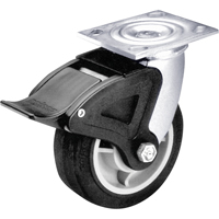 Total Locking Caster, Swivel with Brake, 6" (152.4 mm), Rubber, 450 lbs. (204 kg.) Equipment World