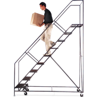 Slope Rolling Ladder, 5 Steps, Anti-Skid, 50° Incline, 50" High Equipment World