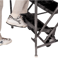 Slope Rolling Ladder, 9 Steps, Anti-Skid, 50° Incline, 90" High Equipment World