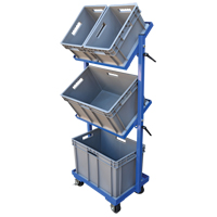 Stock Cart, Steel, 30-11/16" W x 19-1/4" D, 3 Shelves, 300 lbs. Capacity Equipment World