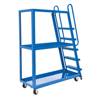 Stock Picking Cart, Steel, 21-7/8" W x 56-1/8" D, 3 Shelves, 1000 lbs. Capacity Equipment World
