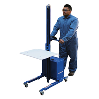 Quick Lift Platform Stacker, Electric Operated, 175 lbs. Capacity, 57" Max Lift Equipment World