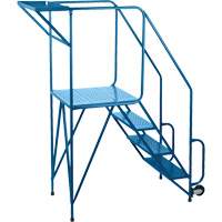 Mechanics/Maintenance Rolling Ladder, Steel, 4 Steps, 38" Platform Height Equipment World