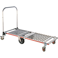 Six Wheel Folding Platform Truck, Aluminum, 1550 lbs., 61-7/8" L x 23-1/4" W, 39" High Equipment World