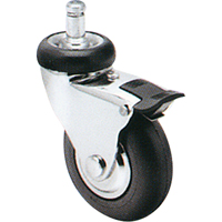 Comfort Roll Caster, Swivel with Brake, 2" (51 mm) Dia., 125 lbs. (57 kg.) Capacity MJ022 | Equipment World