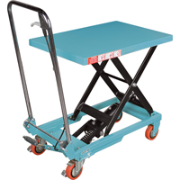 Heavy-Duty Hydraulic Scissor Lift Table, 27-1/2" L x 17-3/4" W, Steel, 330 lbs. Capacity MJ518 | Equipment World