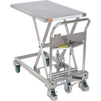 Hydraulic Scissor Lift Table, 31-1/2" L x 19-1/2" W, Stainless Steel, 550 lbs. Capacity Equipment World
