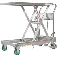 Hydraulic Scissor Lift Table, 31-1/2" L x 19-1/2" W, Stainless Steel, 550 lbs. Capacity Equipment World