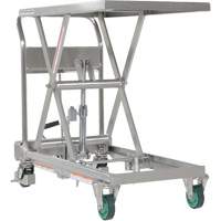 Hydraulic Scissor Lift Table, 31-1/2" L x 19-1/2" W, Stainless Steel, 550 lbs. Capacity Equipment World