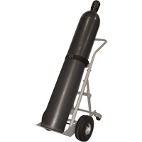 Four-Wheel Cylinder Hand Trucks, Pneumatic Wheels, 10" W x 8" L Base, 1000 lbs. Equipment World